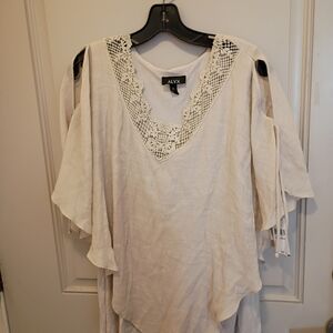 Alyx Cream Lace Trim Women Top